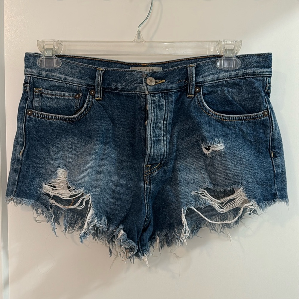 Free People denim shorts